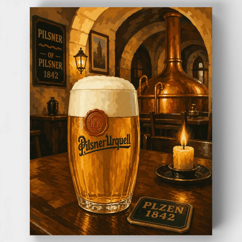 Pilsner Urquell Glow - Paint by Numbers Kit