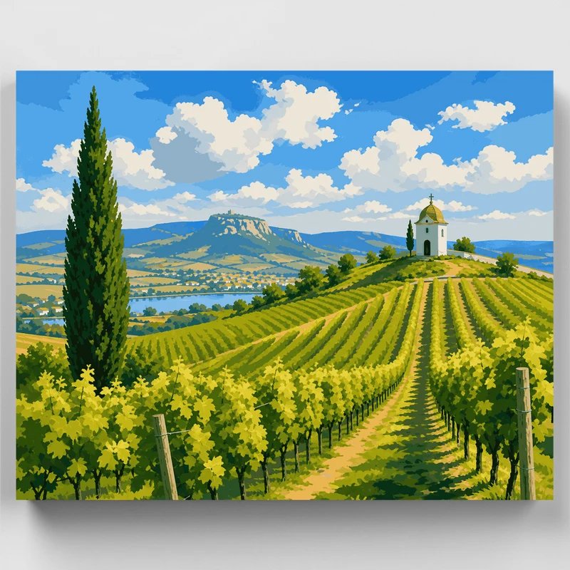 Mikulov Vineyard Chapel - Paint by Numbers Kit