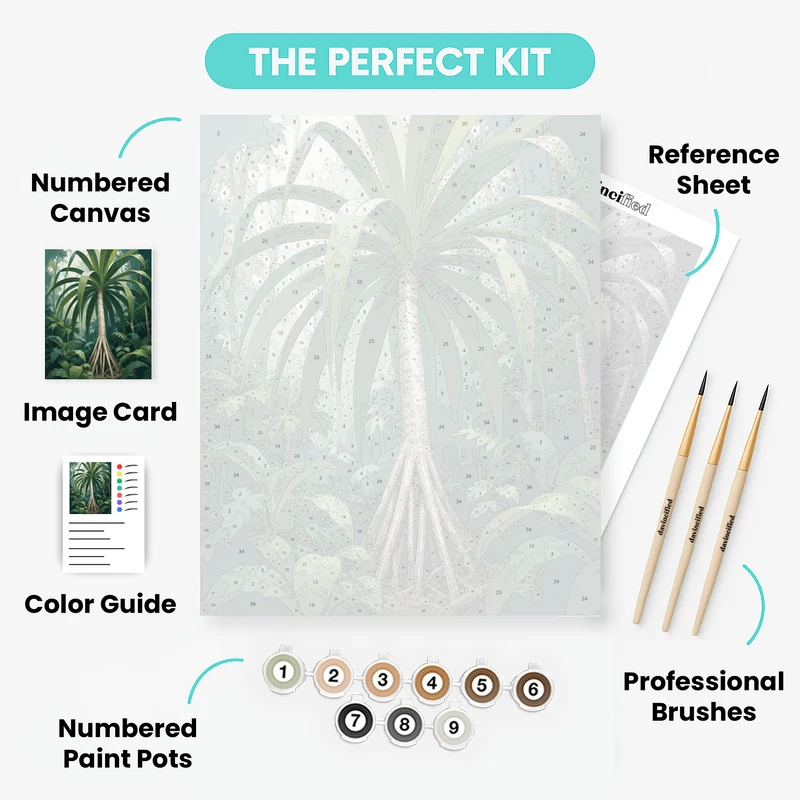 Pandanus Screw-Palm Canopy - Paint by Numbers Kit