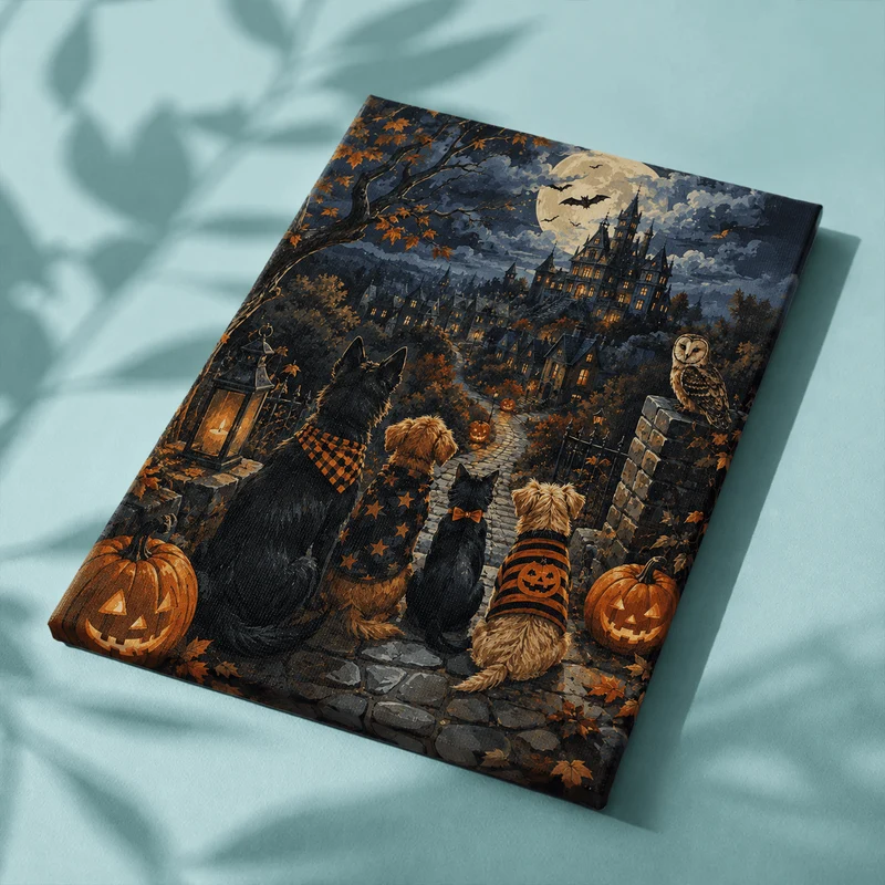 Malen nach Zahlen – Pfoten in der Geisternacht