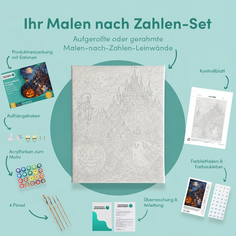 Malen nach Zahlen – Burg der freundlichen Geister