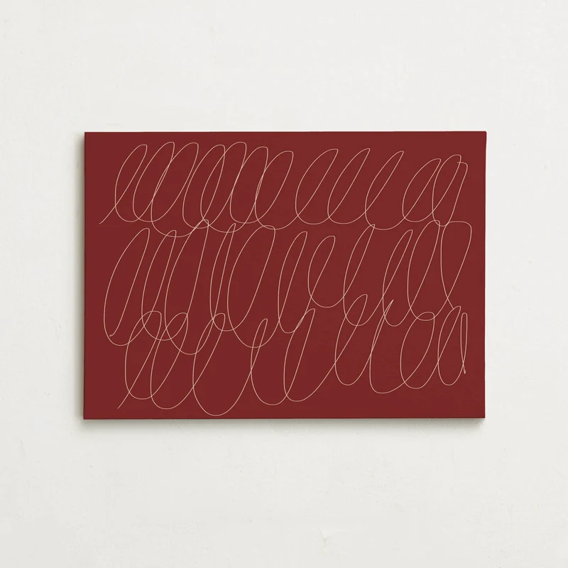 Canvas - Sloppy Swirls Red