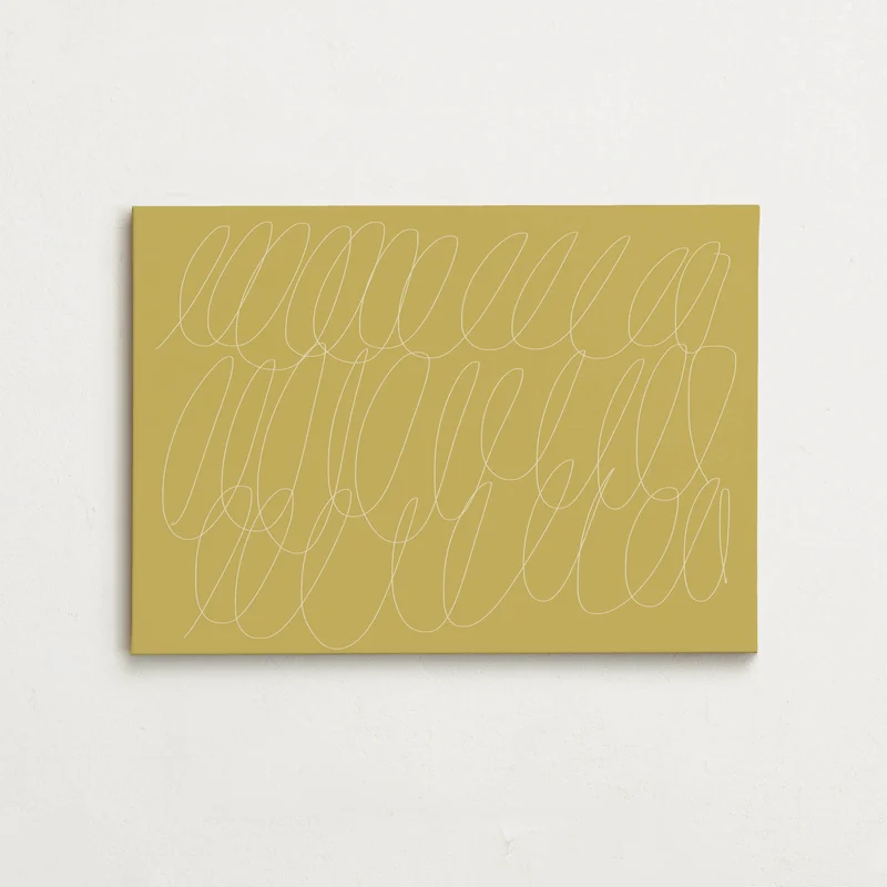 Canvas - Sloppy Swirls Mustard