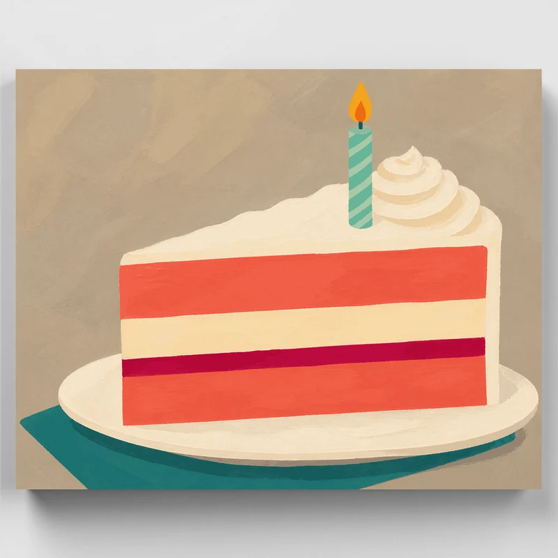 Coral Layer Cake - Paint by Numbers Kit