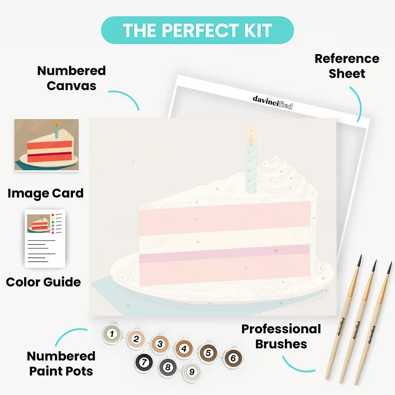 Coral Layer Cake - Paint by Numbers Kit