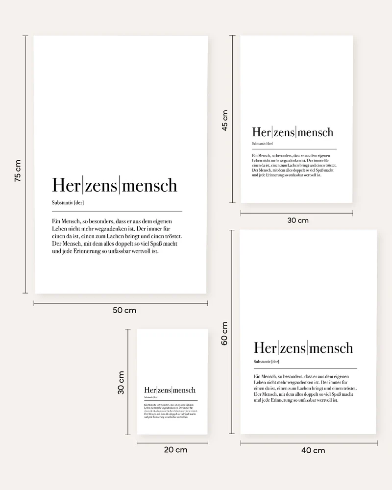 Definition Herzensmensch - Poster