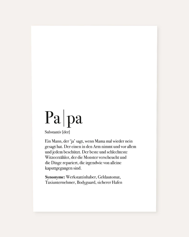 Definition Papa - Poster