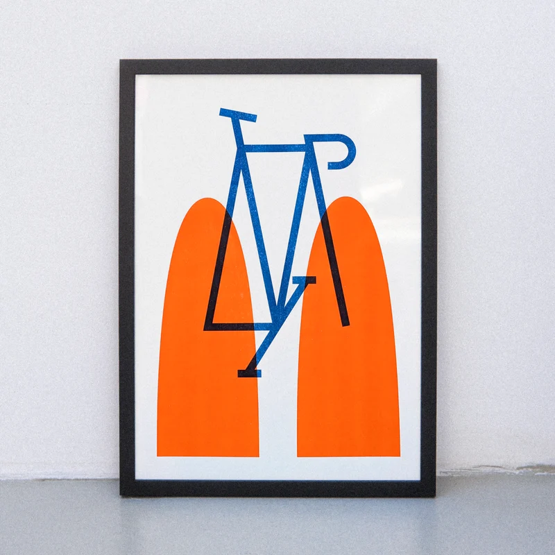 Racefiets (DIN A3) | Edition SCHEE | Risographie