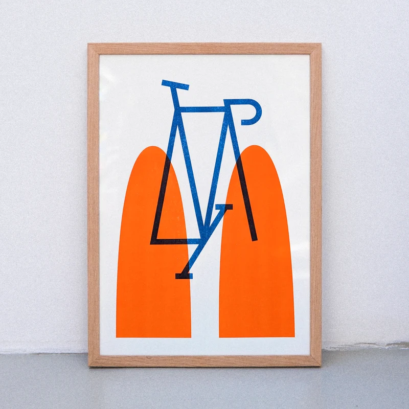 Racefiets (DIN A3) | Edition SCHEE | Risographie