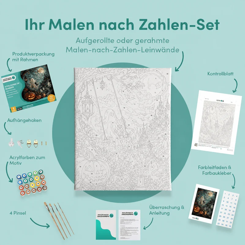 Malen nach Zahlen – Geisterstunde im Mondschein