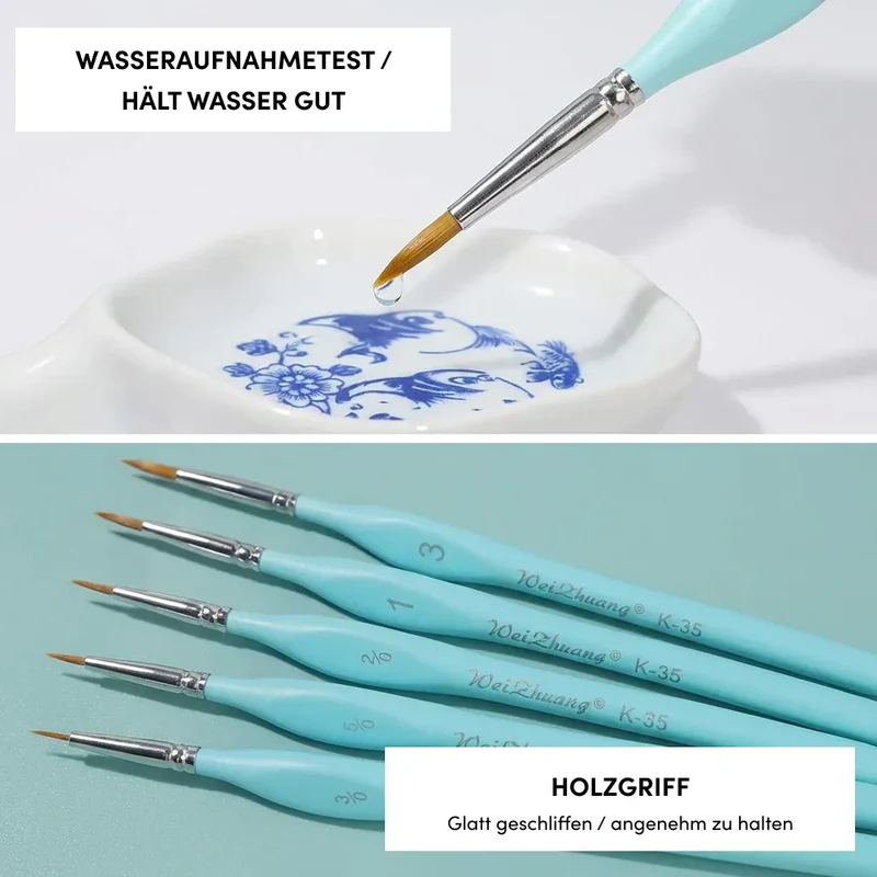 Detailpinsel-Set für feine Malarbeiten
