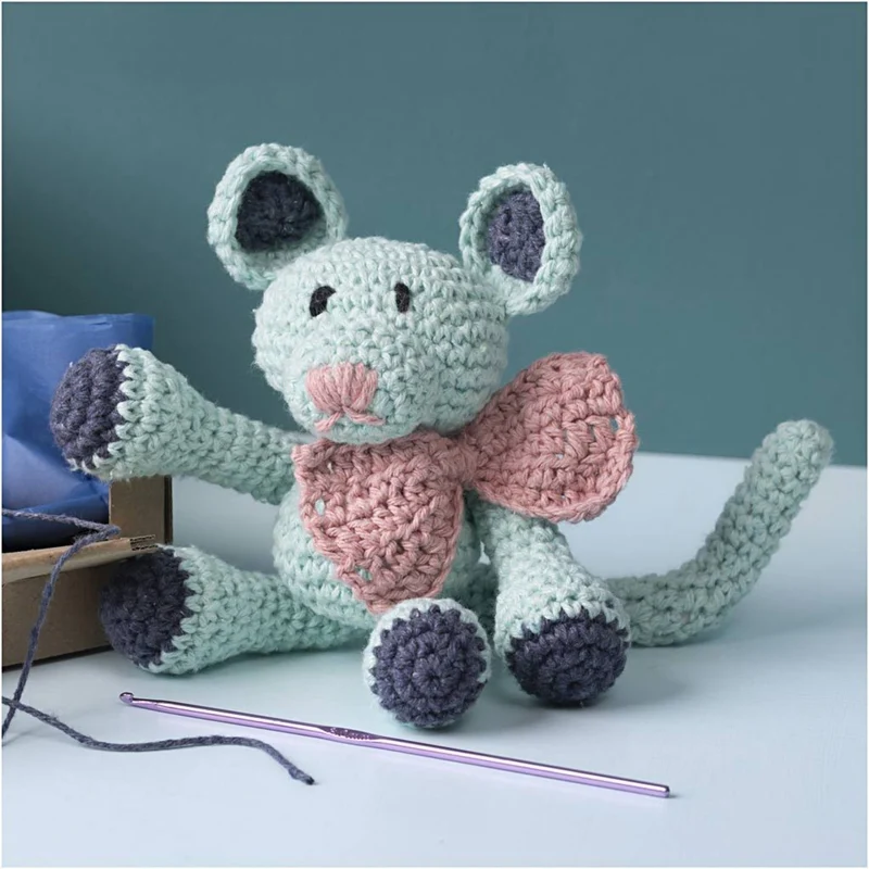 Creativ Company | Amigurumi Maus Häkelset DIY Baumwolle mint