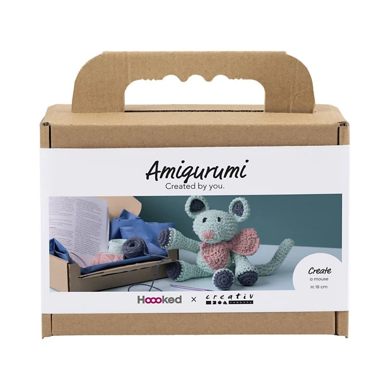 Creativ Company | Amigurumi Maus Häkelset DIY Baumwolle mint