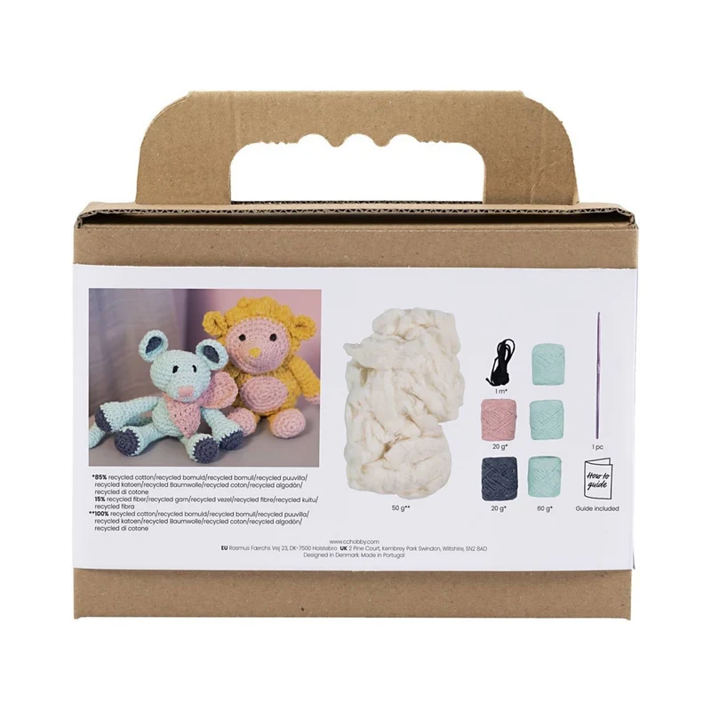 Creativ Company | Amigurumi Maus Häkelset DIY Baumwolle mint