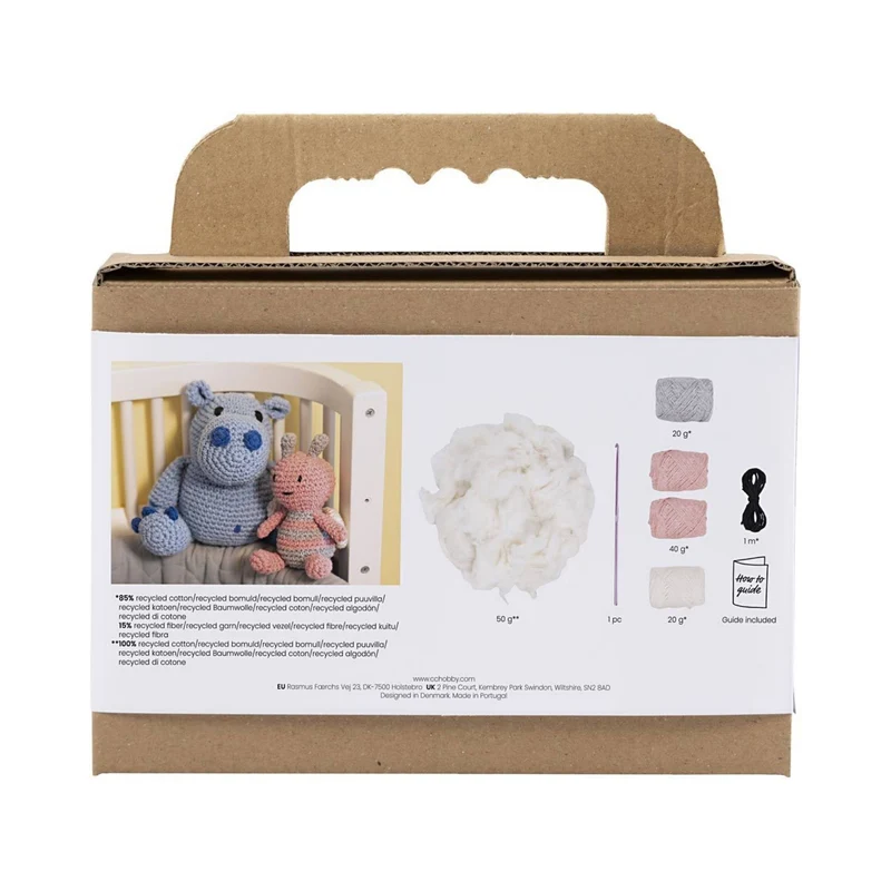 Creativ Company | Amigurumi Honigbiene Häkelset DIY Baumwolle Pastellfarben