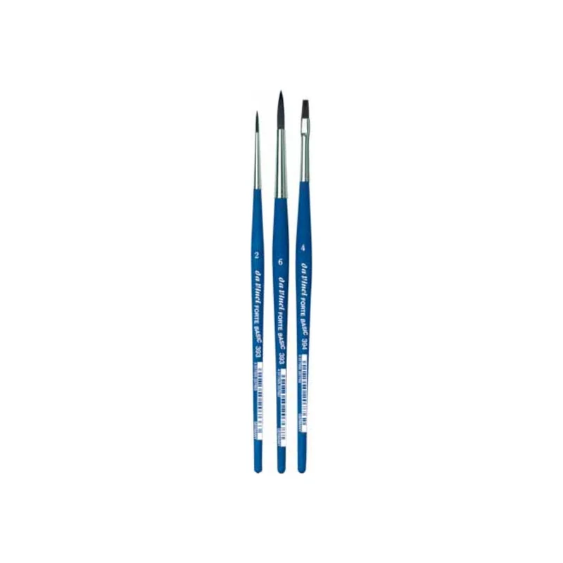 da Vinci | FORTE BASIC Synthetik Pinsel-Set 3-Set für Acryl-, Hobby- & Keramikmalerei