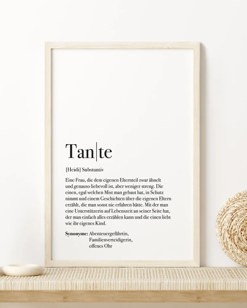 Definition Tante - Poster