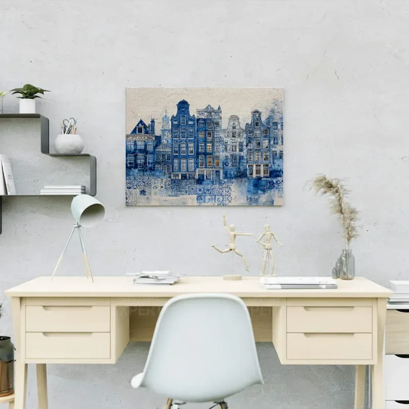 Diamond Painting Collage von Delft, in Delfter Blau