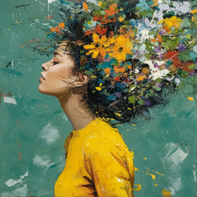 Diamond Painting Das Mädchen und die Blumen