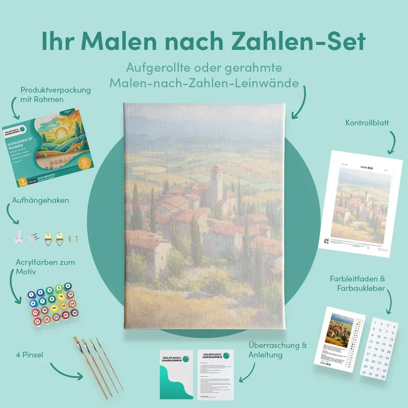 Malen nach Zahlen Toskana