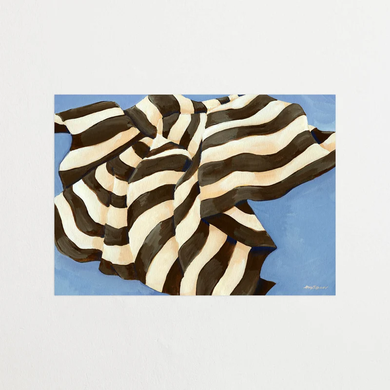 Striped Throw Sky Blue