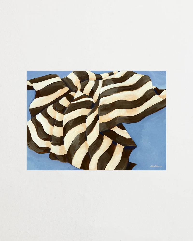 Striped Throw Sky Blue