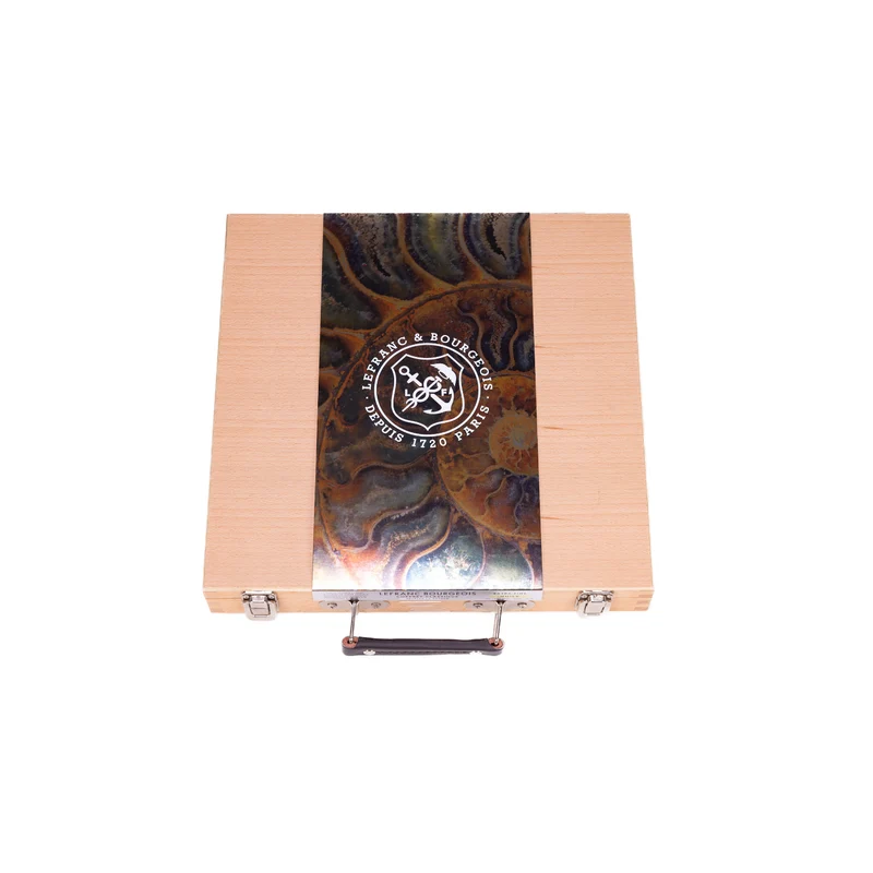 LEFRANC BOURGEOIS Geschenk-Box im Holzkoffer - exklusives Künstler Ölmal-Set