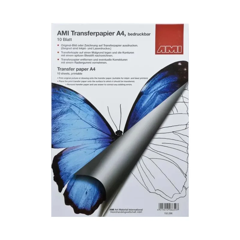 AMI Transferpapier A4 für Drucker (10 Bögen)