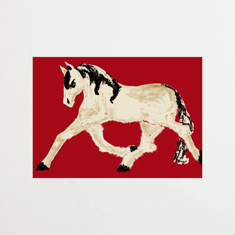 Trotting Pony - Tomato Red