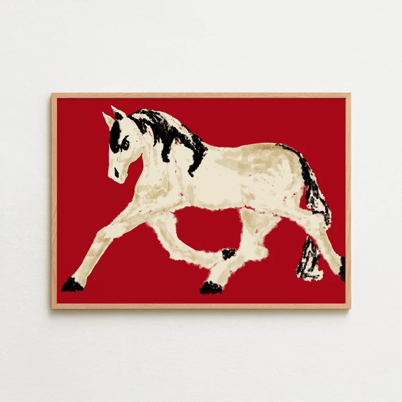 Trotting Pony - Tomato Red