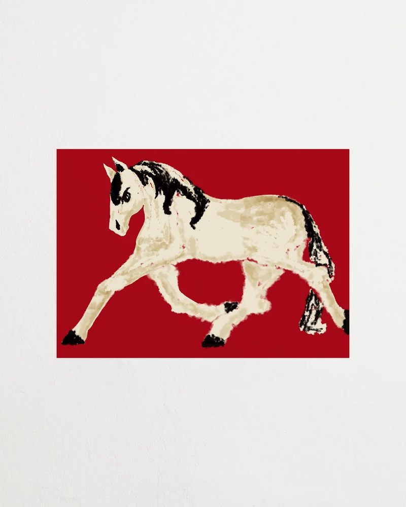 Trotting Pony - Tomato Red