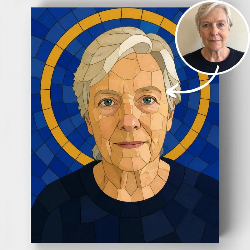 Lapis Golden Mosaic - Custom Paint by Numbers Kit