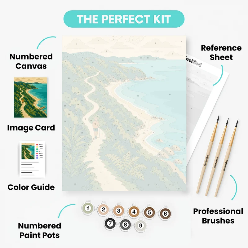 Winding Coast Track - Paint by Numbers Kit