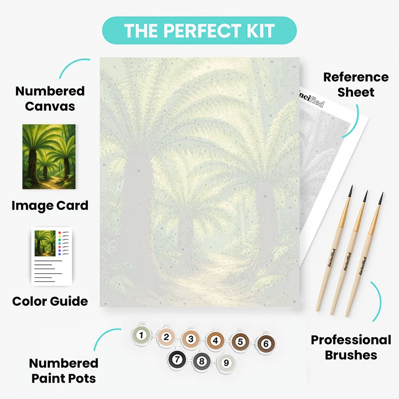 Ancient Tree Ferns - Paint by Numbers Kit