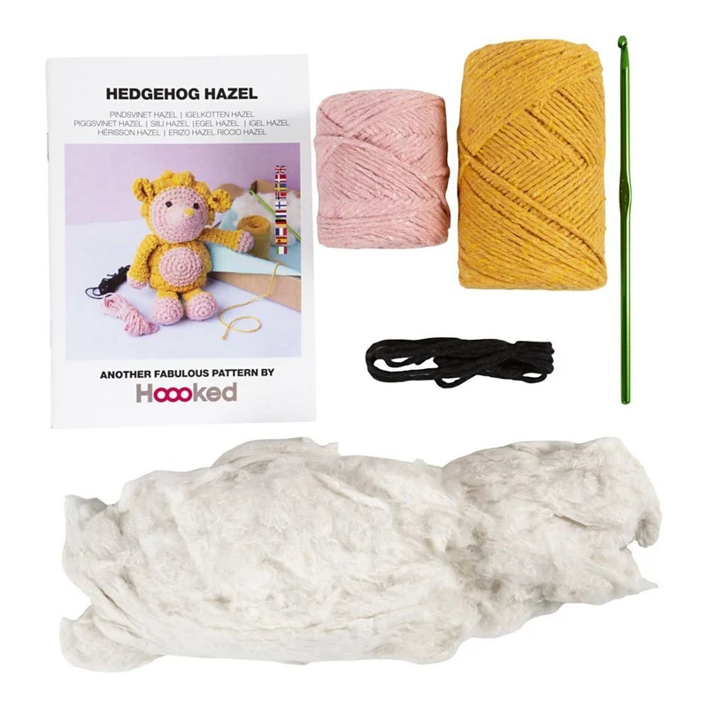 Creativ Company | Amigurumi Igel Häkelset DIY Baumwolle hellrosa warmgelb