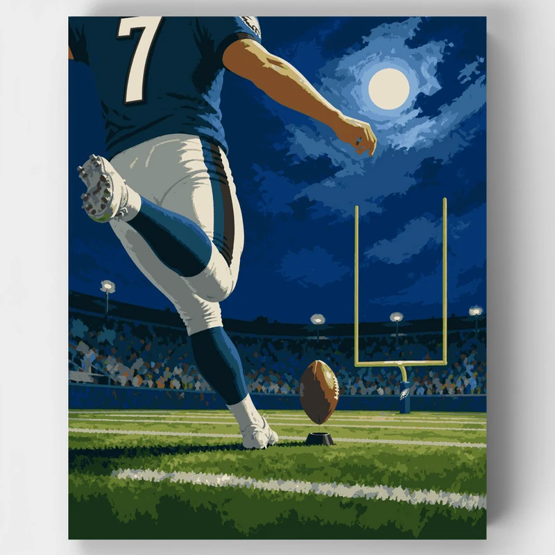 Moonlit Field Goal - Paint by Numbers Kit
