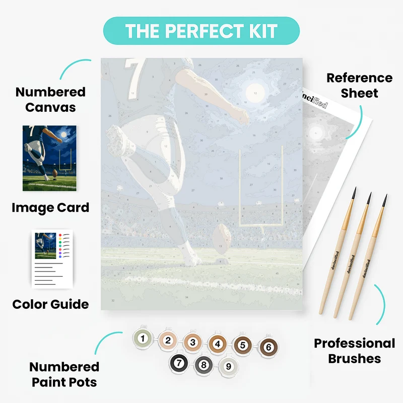 Moonlit Field Goal - Paint by Numbers Kit