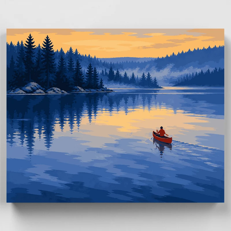 Eagle Lake Canoe - Paint by Numbers Kit