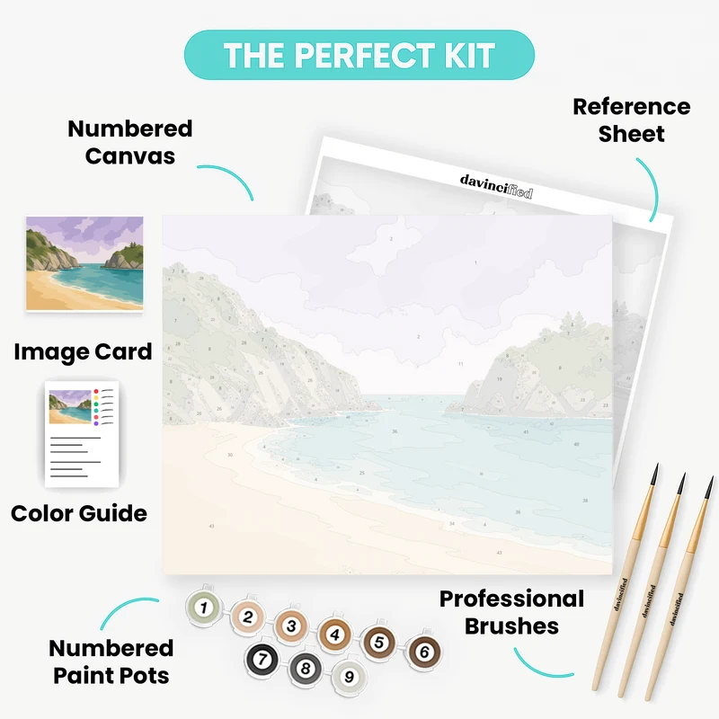 Sand Beach Cove - Paint by Numbers Kit