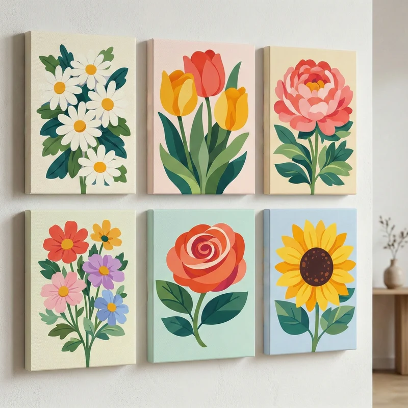 Tulips - Mini Paint by Numbers Set