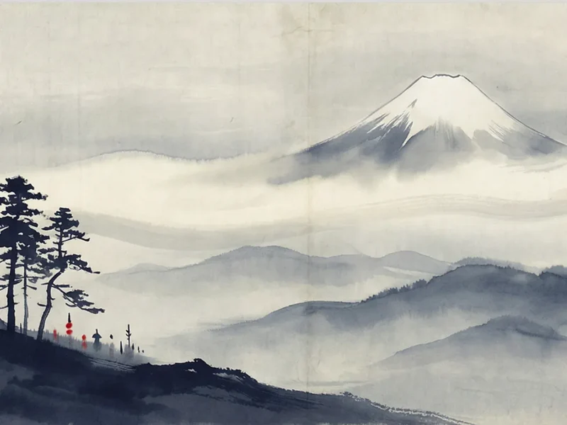 Diamond Painting Fuji über dem Nebel Japan