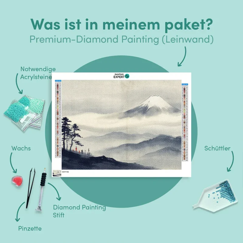 Diamond Painting Fuji über dem Nebel Japan