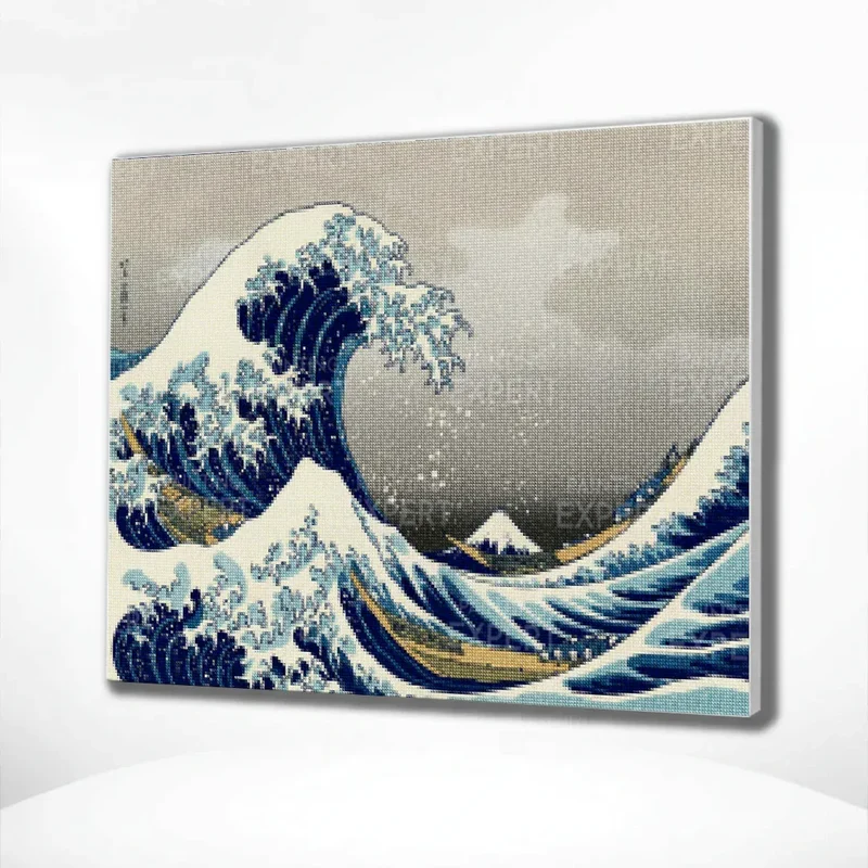 Diamond Painting Die große Welle vor Kanagawa, Hokusai Japan