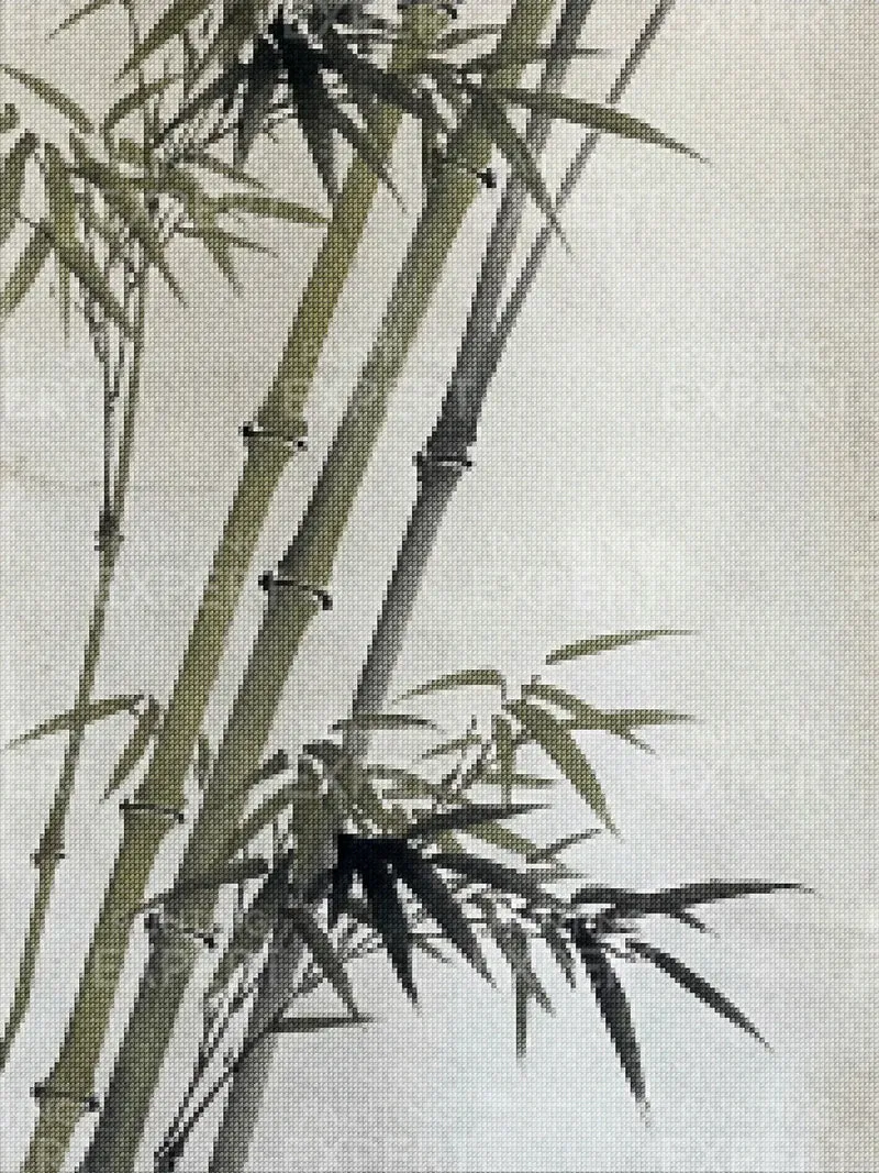 Diamond Painting Bambus im Wind Japan