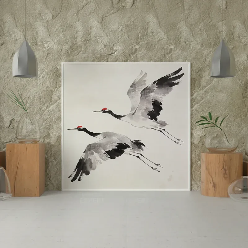 Malen nach Zahlen Zen Cranes I Warm, Chris Paschke Japan