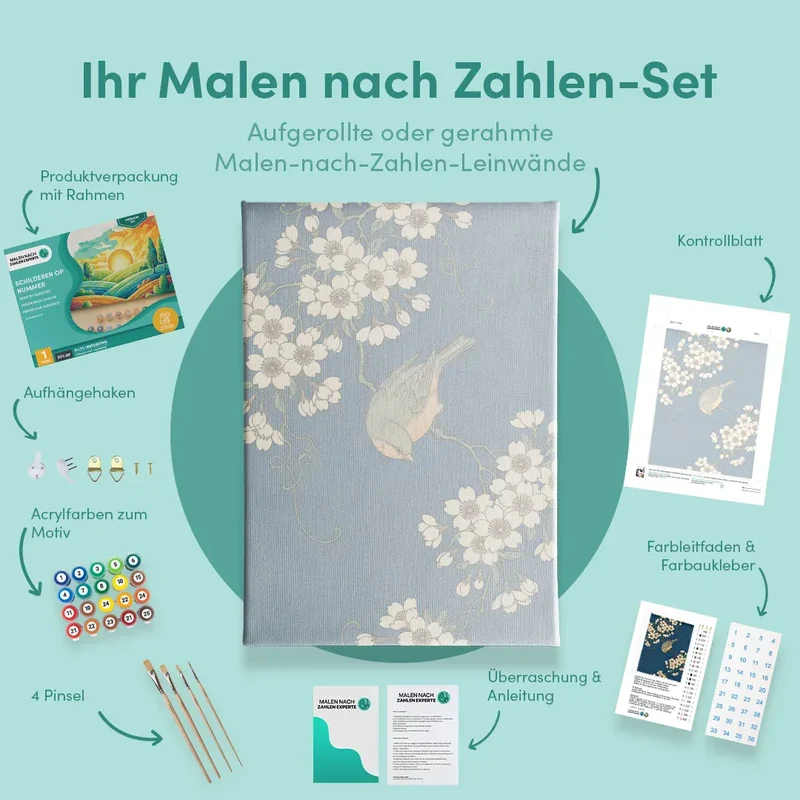 Malen nach Zahlen Blütennacht Japan