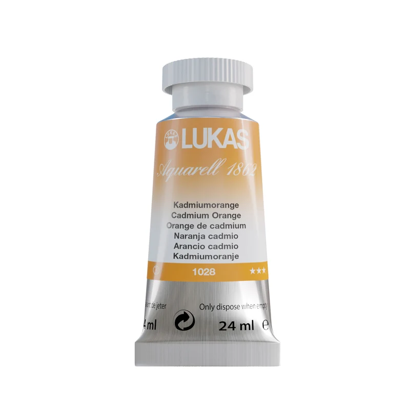 LUKAS Aquarell 1862 (24ml Tube) - Kadmiumorange 1028
