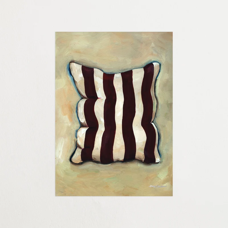 Wide stripe pillow