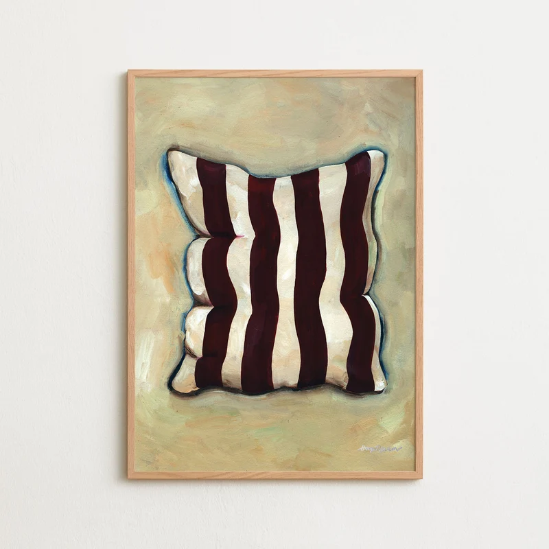 Wide stripe pillow