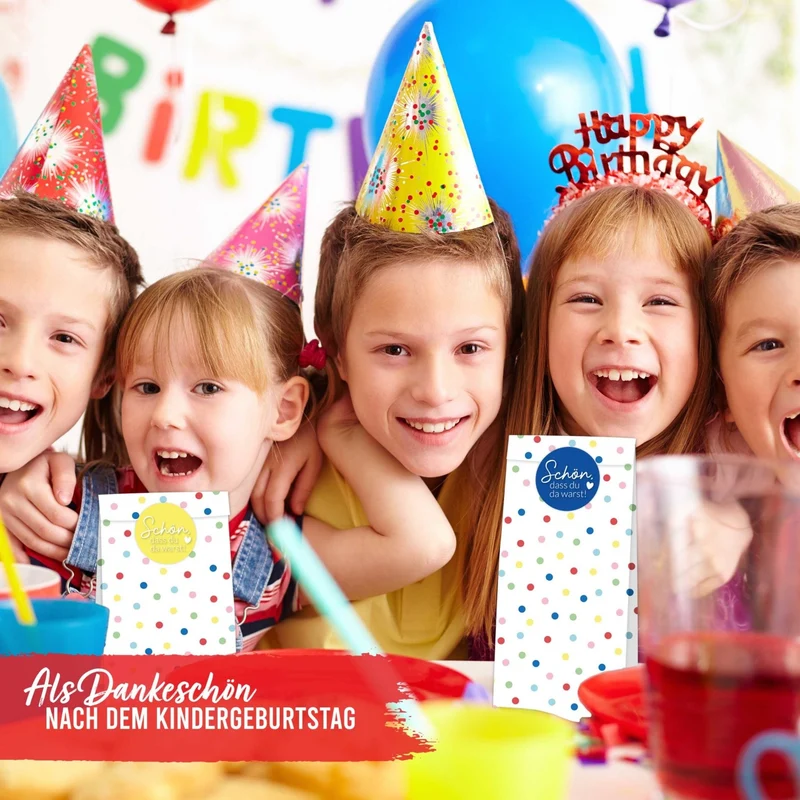 DIY Set Bunte Konfetti Geburtstagstüten